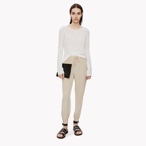 Theory Silk Utility Pants in Ivory Cream Size‎ 2